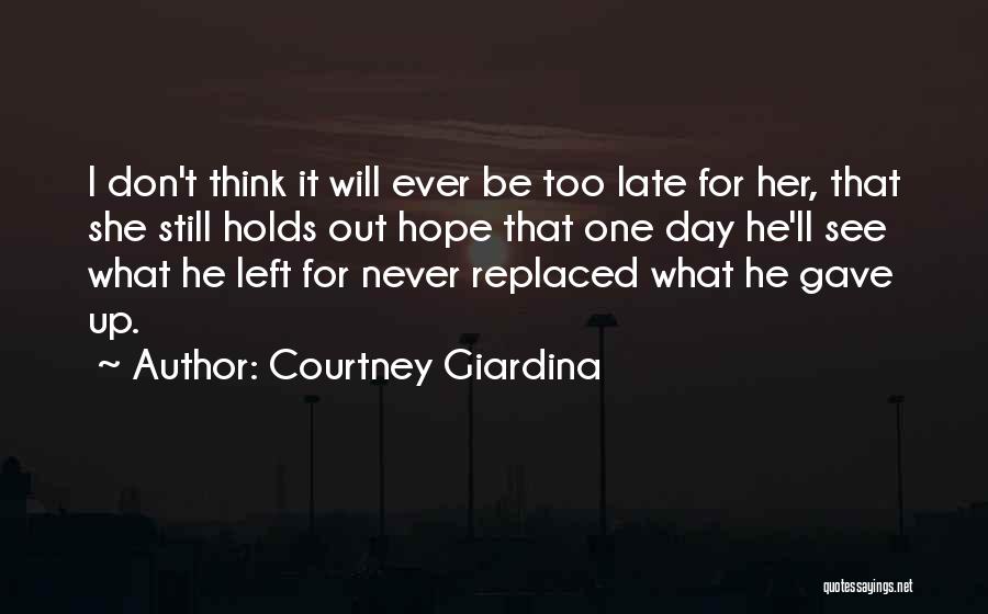 Having No Hope Left Quotes By Courtney Giardina