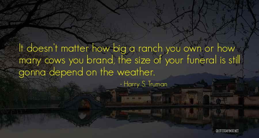 Having No One To Depend On Quotes By Harry S. Truman