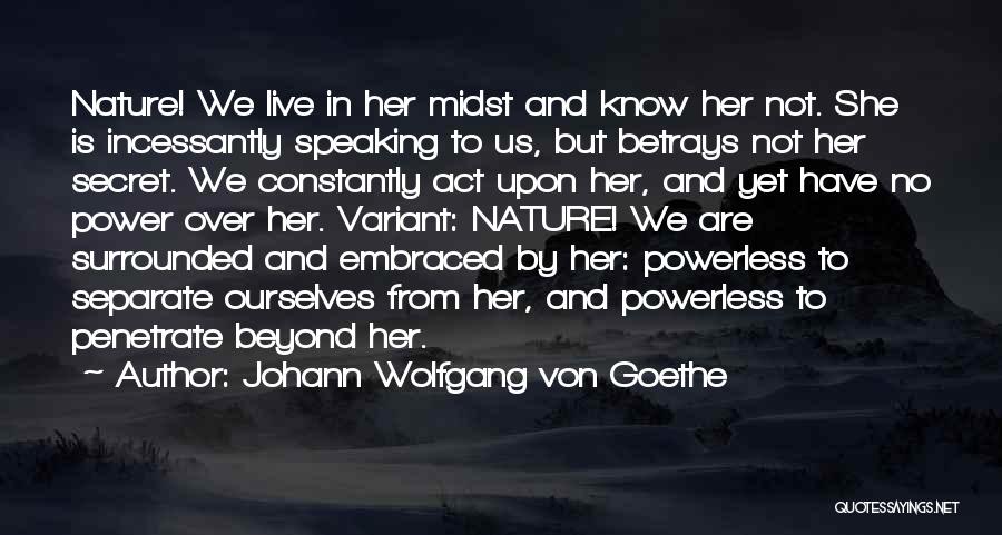 Having No Will Power Quotes By Johann Wolfgang Von Goethe