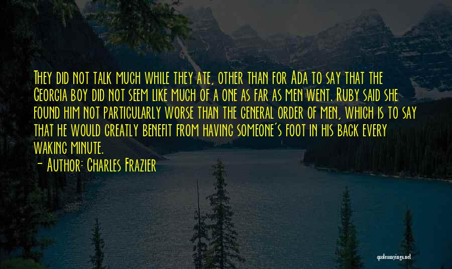 Having One's Back Quotes By Charles Frazier