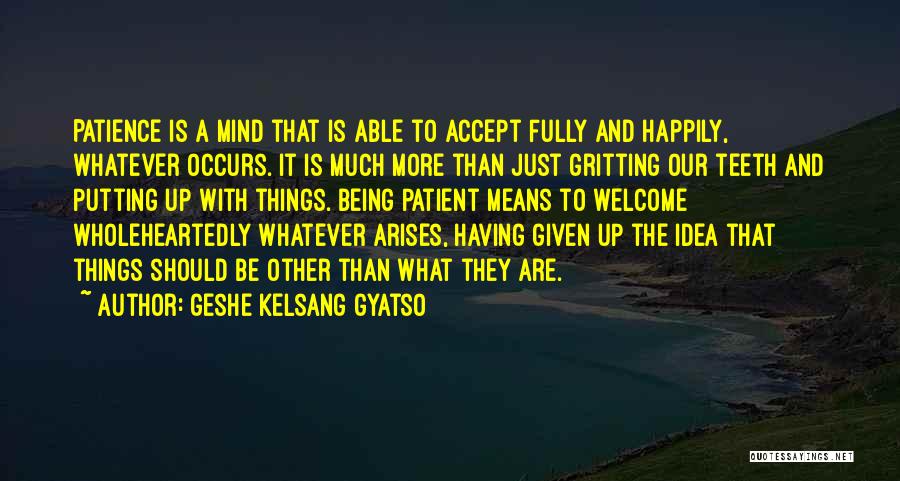 Having Patience Quotes By Geshe Kelsang Gyatso