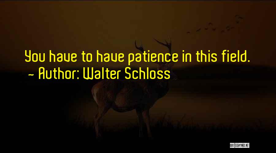 Having Patience Quotes By Walter Schloss