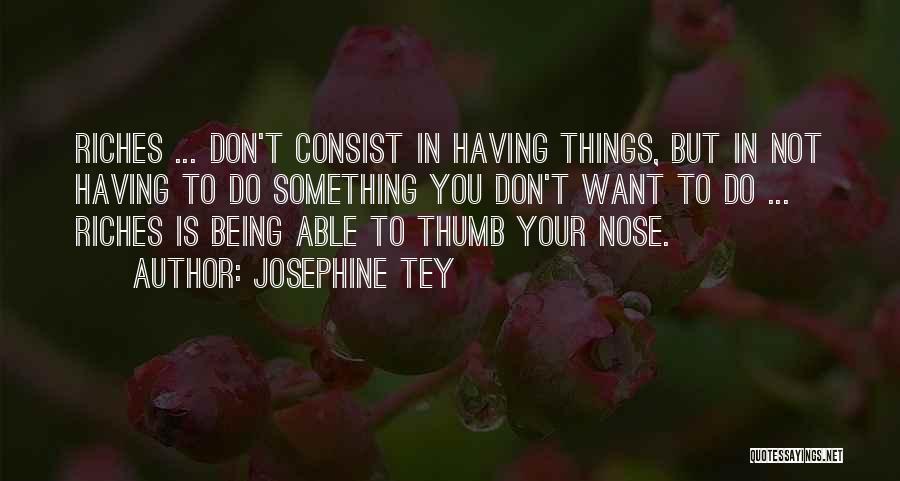 Having Riches Quotes By Josephine Tey