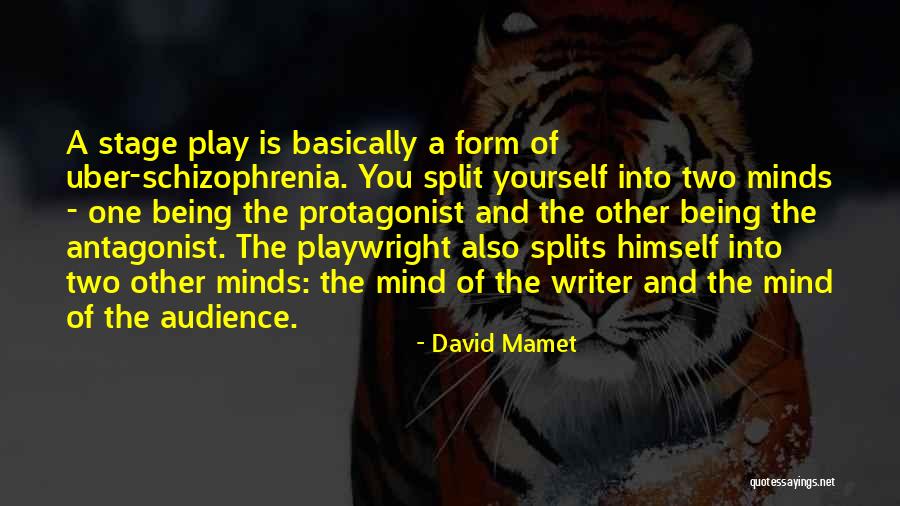 Having Schizophrenia Quotes By David Mamet