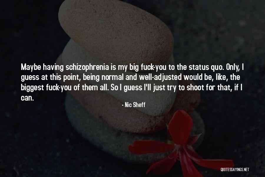 Having Schizophrenia Quotes By Nic Sheff