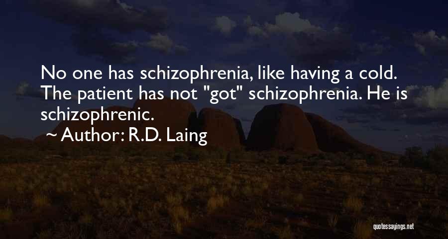 Having Schizophrenia Quotes By R.D. Laing