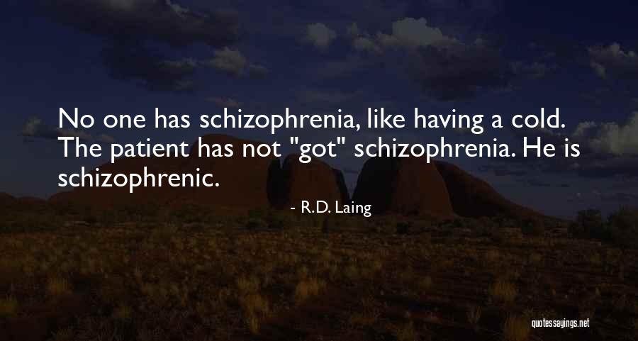 Having Schizophrenia Quotes By R.D. Laing