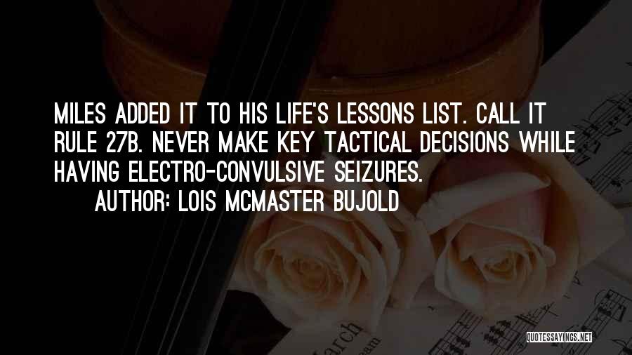 Having Seizures Quotes By Lois McMaster Bujold