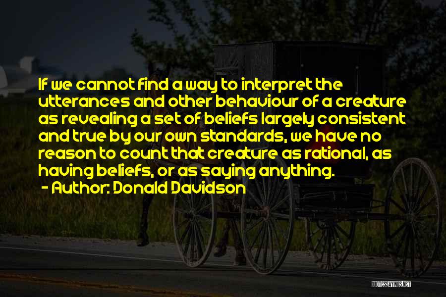 Having Standards Quotes By Donald Davidson
