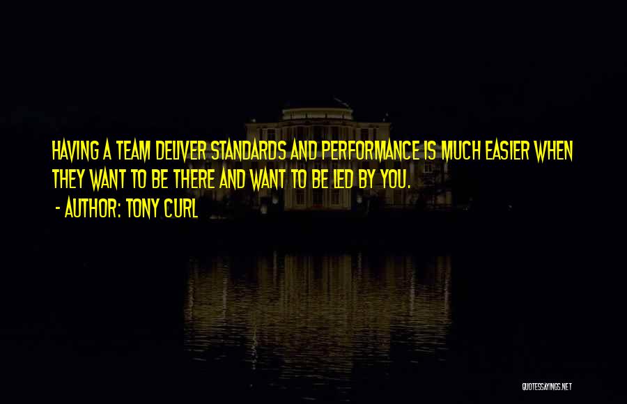 Having Standards Quotes By Tony Curl