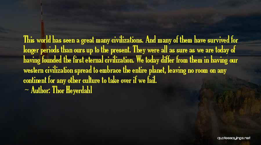 Having Survived Quotes By Thor Heyerdahl