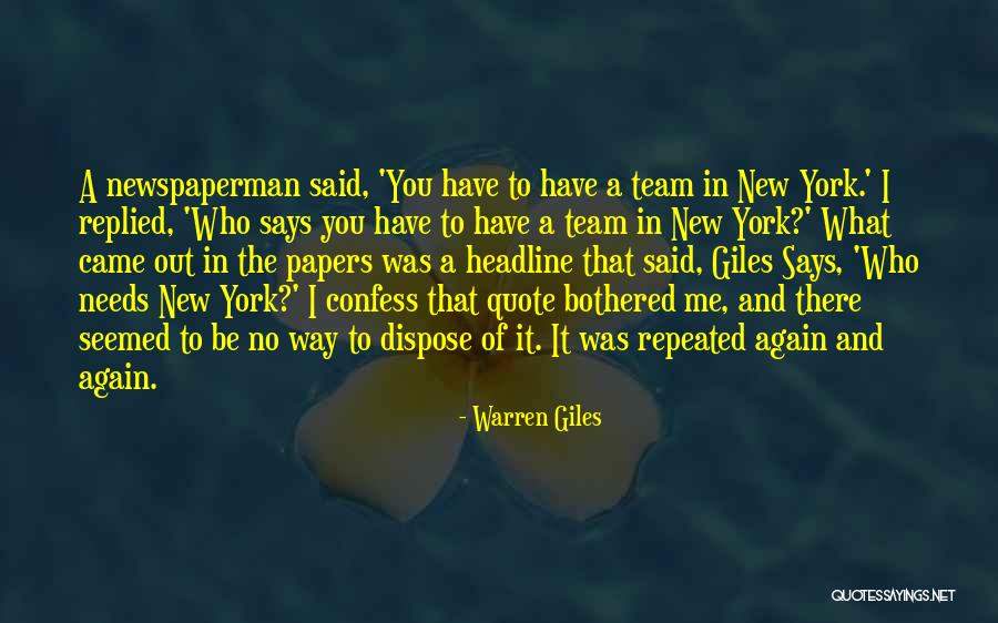 Having The Best Team Quote Quotes By Warren Giles Having The Best Team Quote Quotes By Warren Giles