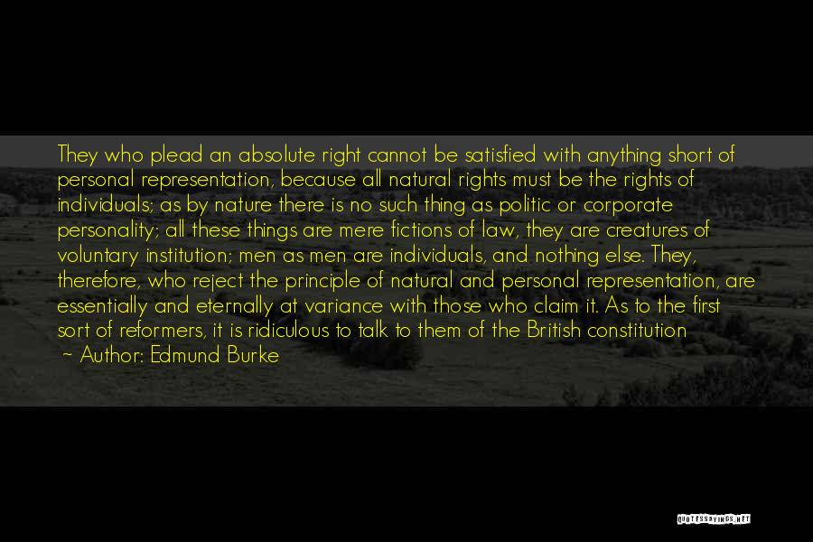 Having The Right Man Quotes By Edmund Burke