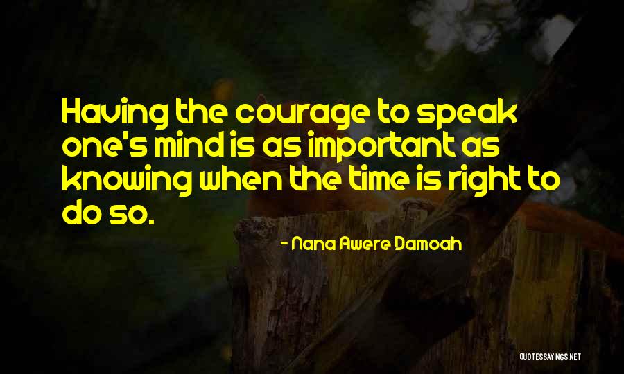 Having The Right One Quotes By Nana Awere Damoah