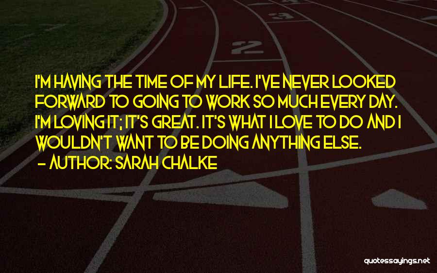 Having The Time Of My Life Quotes By Sarah Chalke