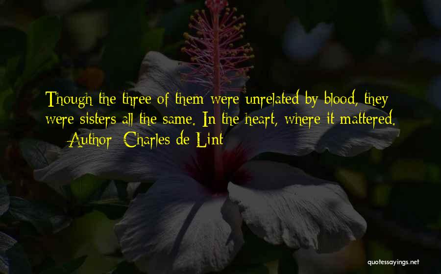 Having Three Sisters Quotes By Charles De Lint