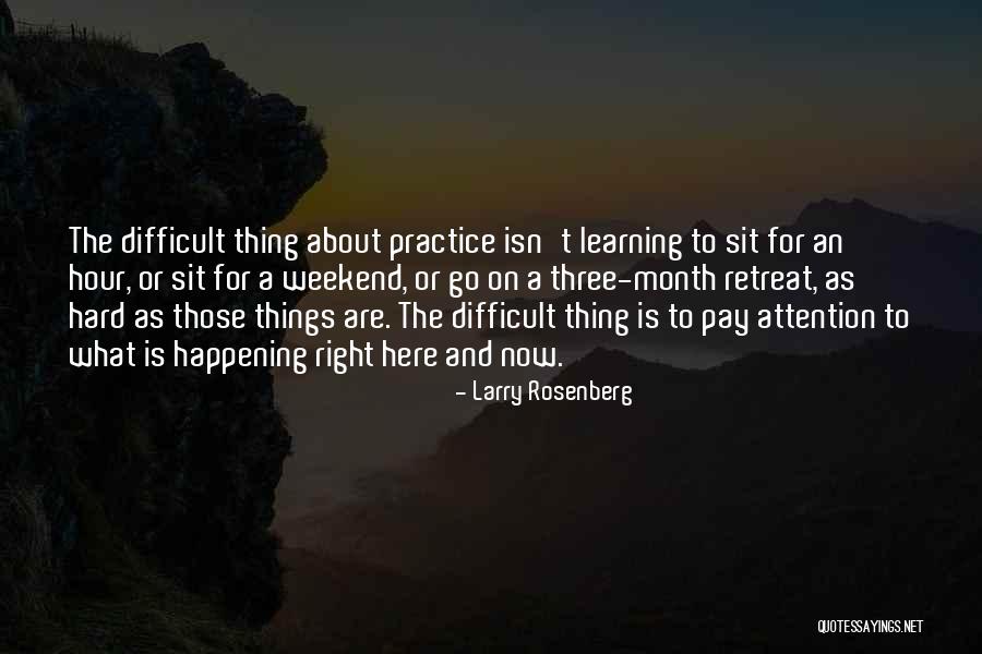 Having To Do Something Difficult Quotes By Larry Rosenberg