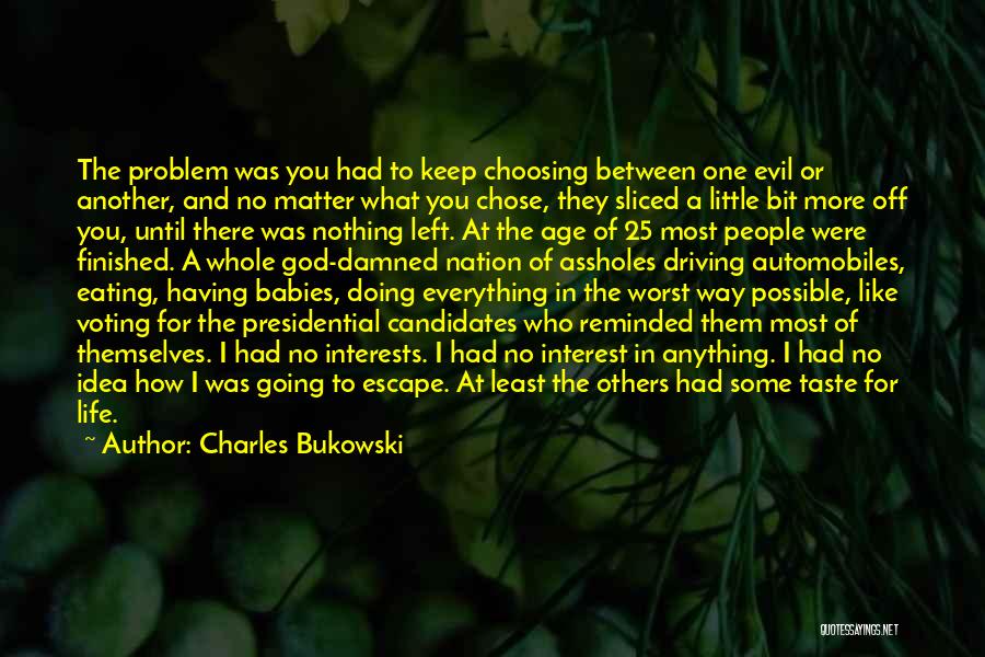 Having To Keep Going Quotes By Charles Bukowski