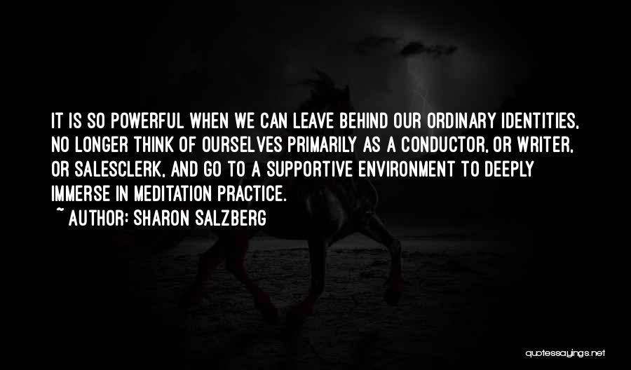Having To Leave Someone Behind Quotes By Sharon Salzberg