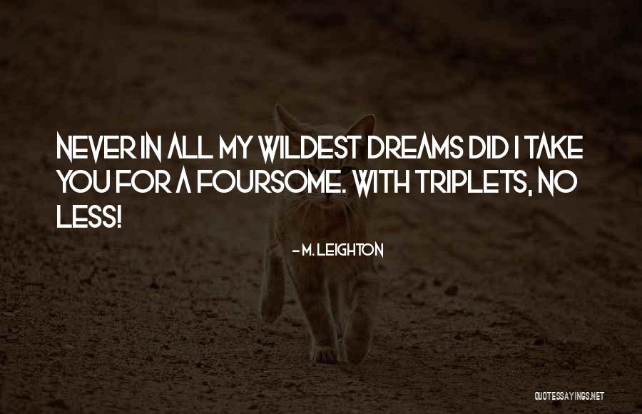 Having Triplets Quotes By M. Leighton