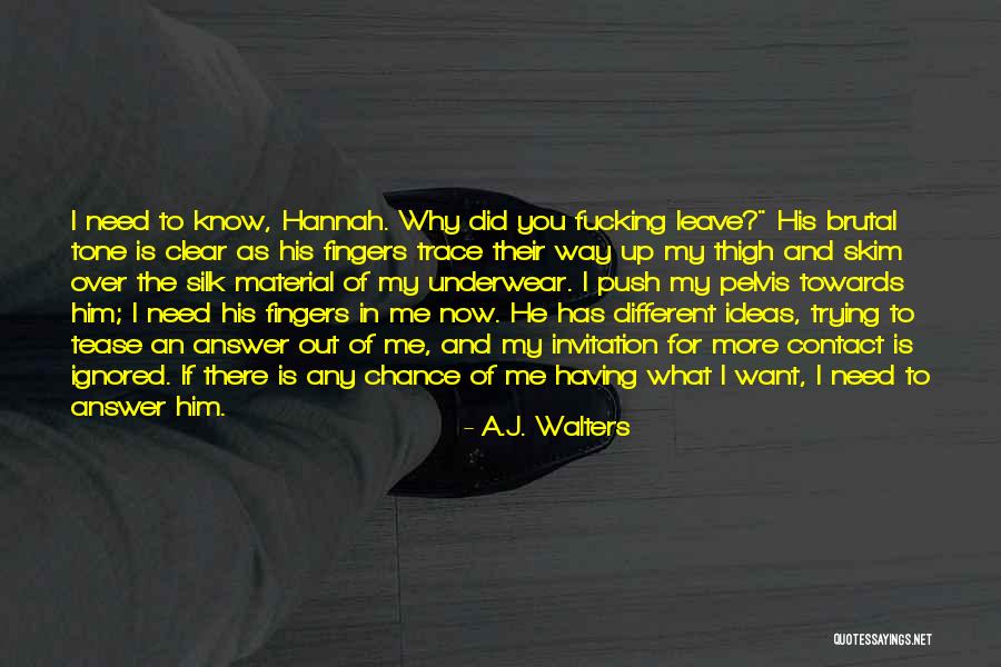 Having What You Want Quotes By A.J. Walters