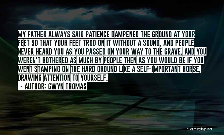 Having Your Feet On The Ground Quotes By Gwyn Thomas