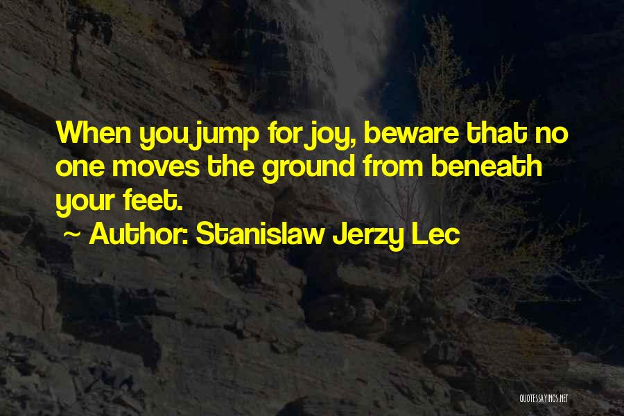 Having Your Feet On The Ground Quotes By Stanislaw Jerzy Lec