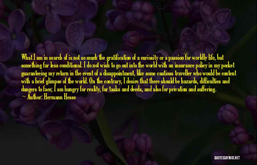 Hazards Quotes By Hermann Hesse