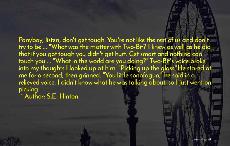 He Broke Up Me Quotes By S.E. Hinton