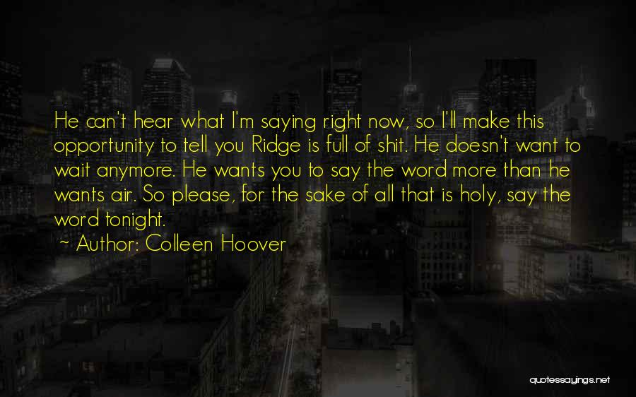 He Doesn Want You Quotes By Colleen Hoover