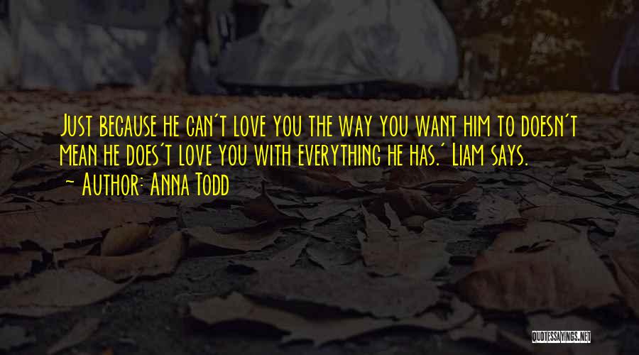 He Doesn't Love You Quotes By Anna Todd