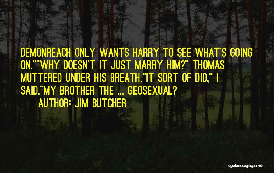 He Doesn't Want To Marry Quotes By Jim Butcher