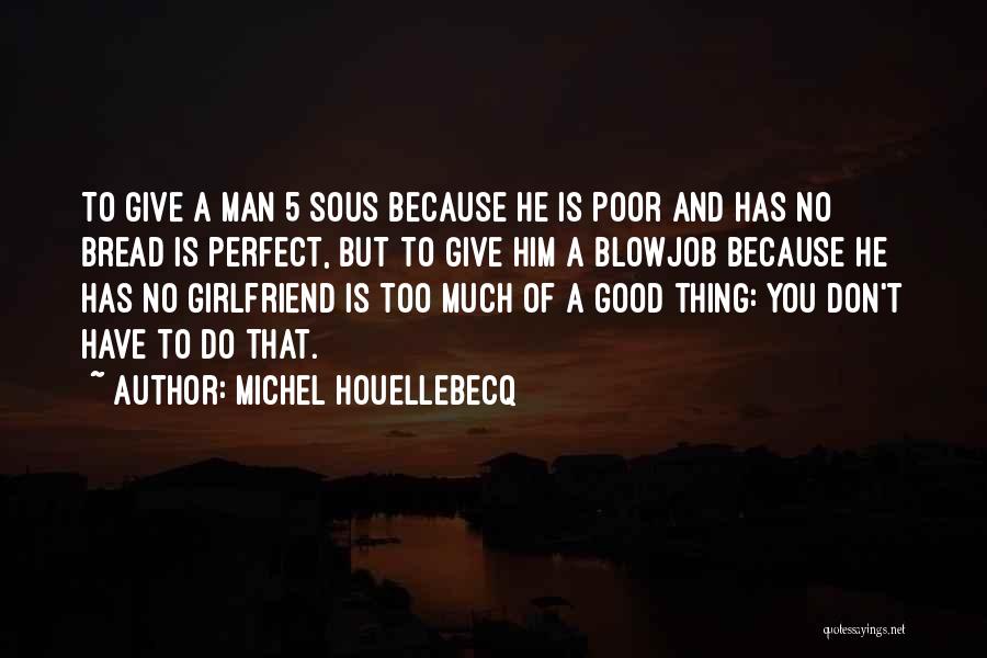 He Has A Girlfriend Quotes By Michel Houellebecq