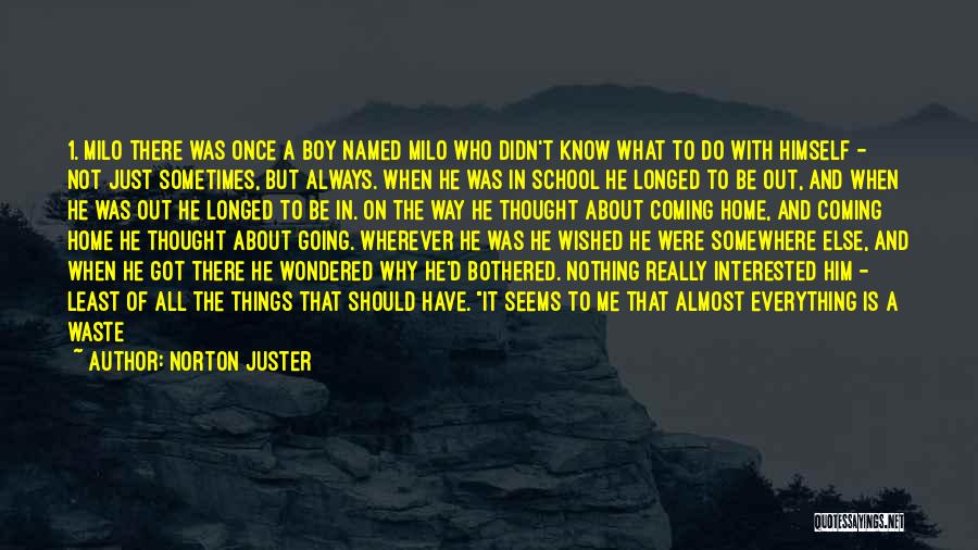 He Is Out There Somewhere Quotes By Norton Juster