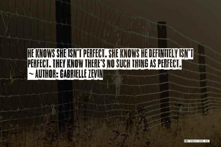 He Isn't Perfect Quotes By Gabrielle Zevin