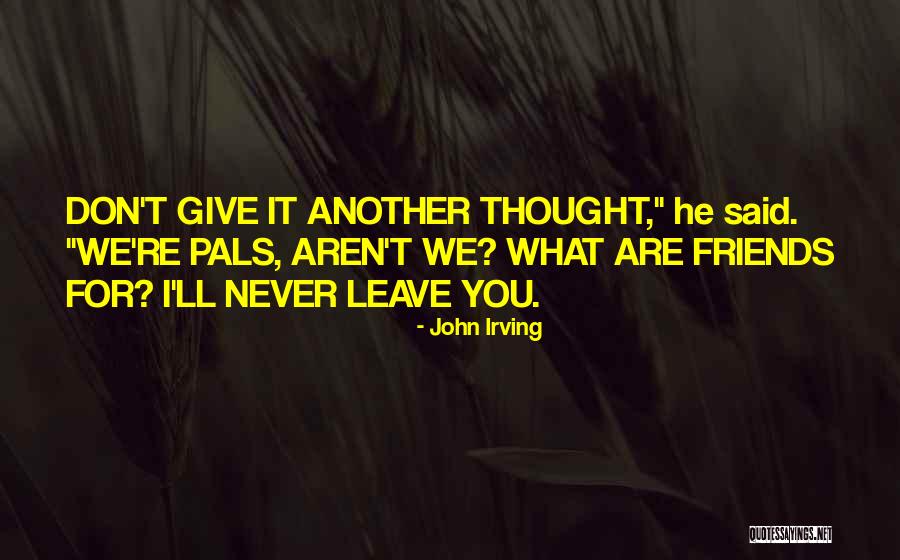 He Leave You Quotes By John Irving