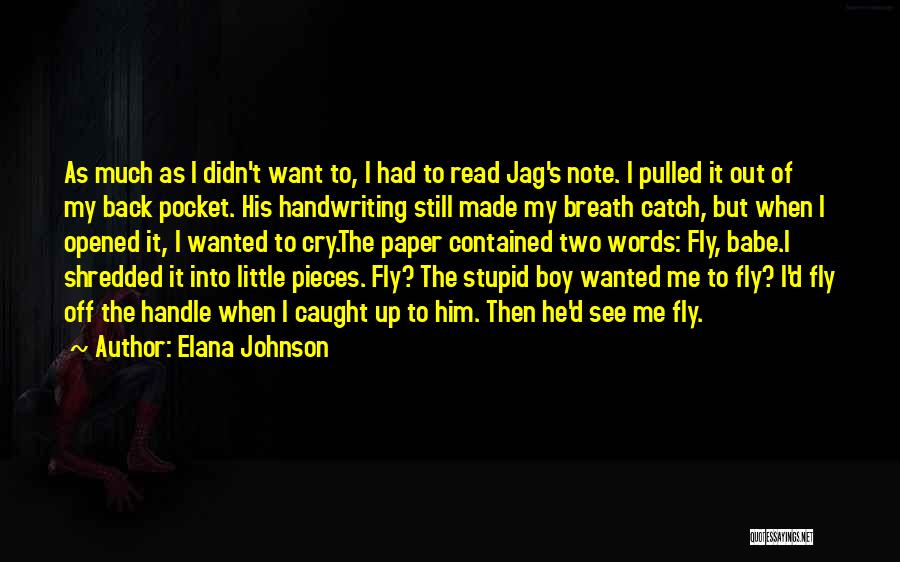 He Made Me Cry Quotes By Elana Johnson