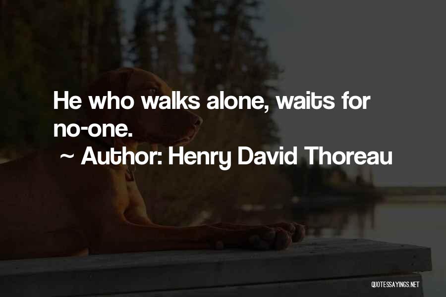 He Who Walks Alone Quotes By Henry David Thoreau