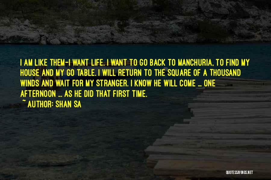 He Will Come Back Quotes By Shan Sa