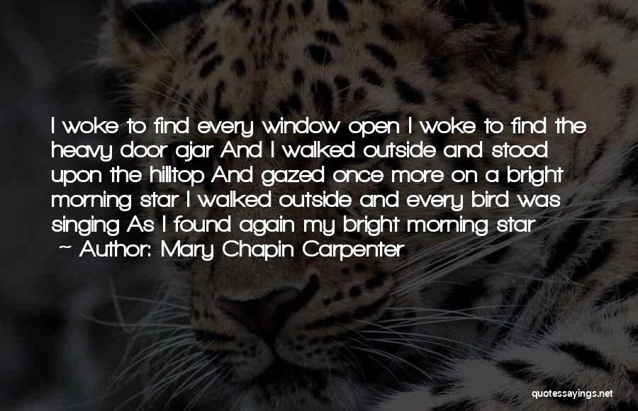 He Woke Me Up This Morning Quotes By Mary Chapin Carpenter