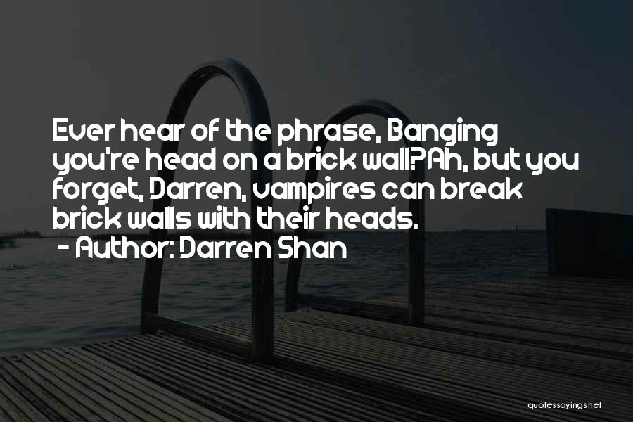 Head Banging Quotes By Darren Shan