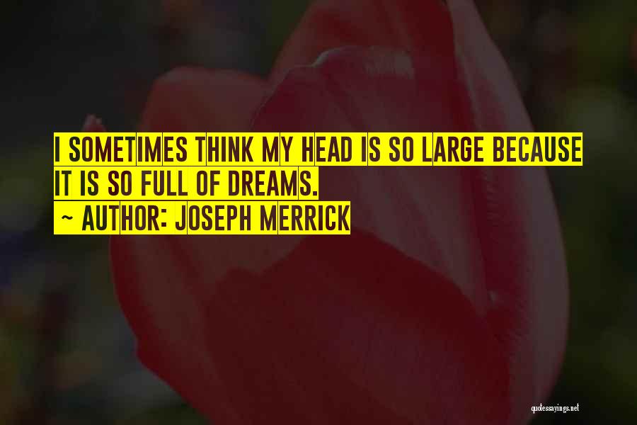 Head Full Of Dreams Quotes By Joseph Merrick