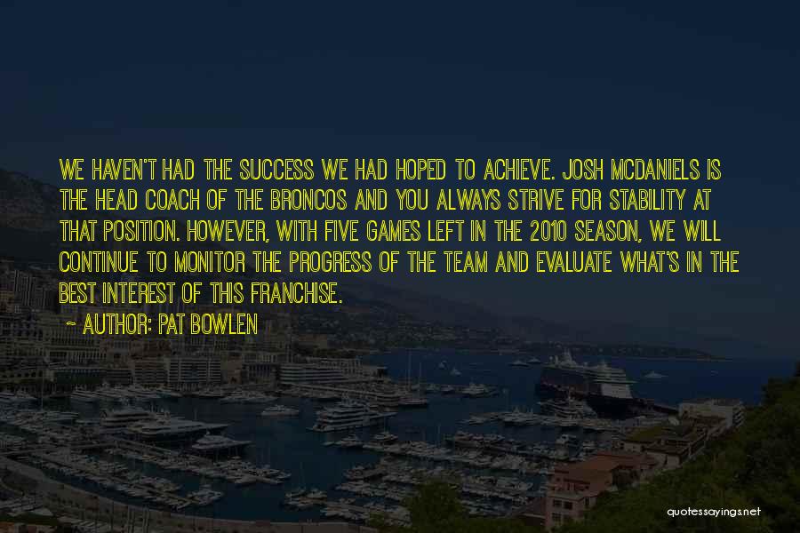 Head Games Quotes By Pat Bowlen