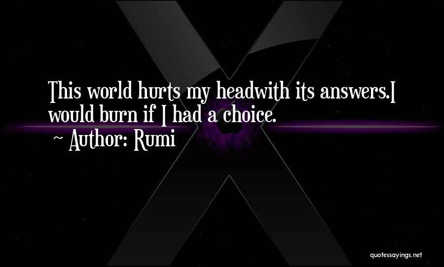 Head Hurts Quotes By Rumi
