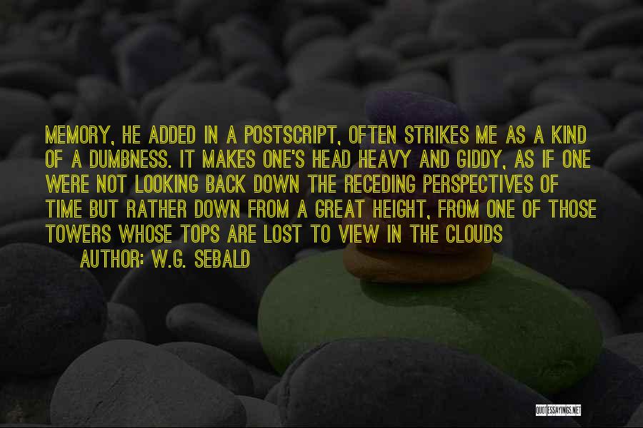 Head In Clouds Quotes By W.G. Sebald