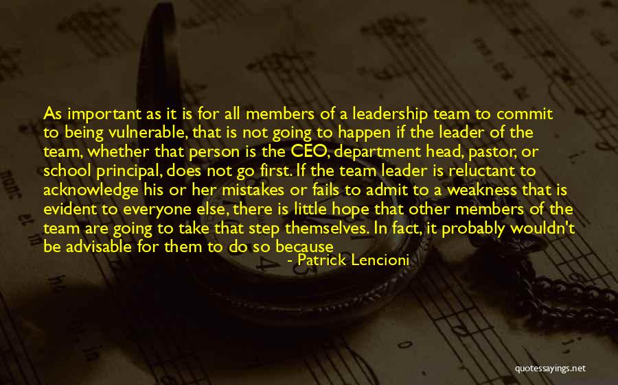 Head Of The Department Quotes By Patrick Lencioni Head Of The Department Quotes By Patrick Lencioni