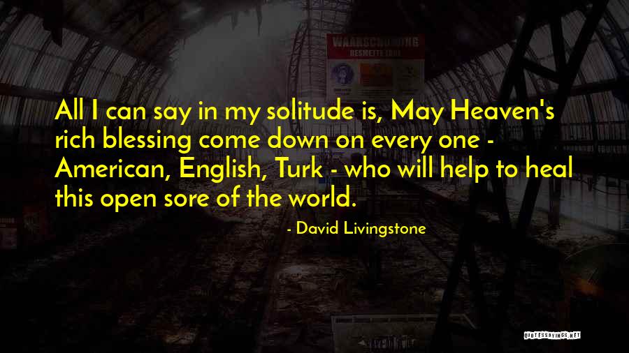 Heal The World Quotes By David Livingstone