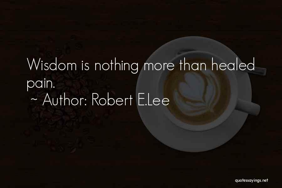 Healed Pain Quotes By Robert E.Lee