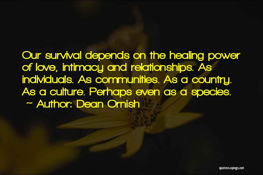 Healing Power Love Quotes By Dean Ornish