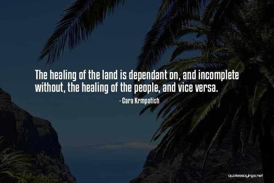 Healing The Land Quotes By Cara Krmpotich Healing The Land Quotes By Cara Krmpotich